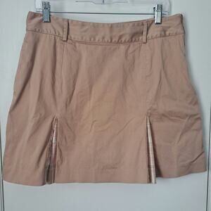 Izod XFG Stretch Khaki Plaid Skort Women's Size 8